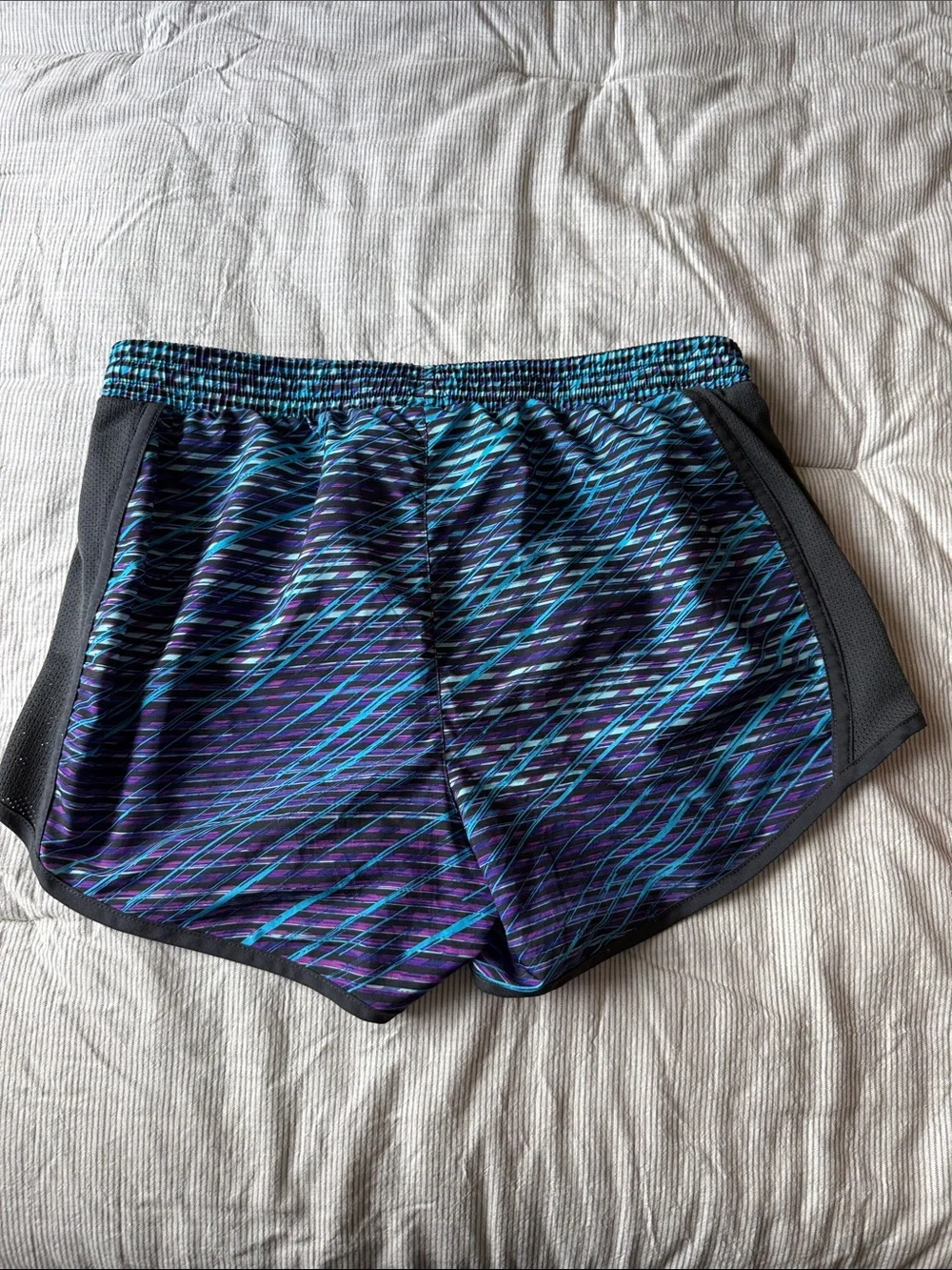 Under Armour Women's Teal & Purple Patterned Athletic Shorts
